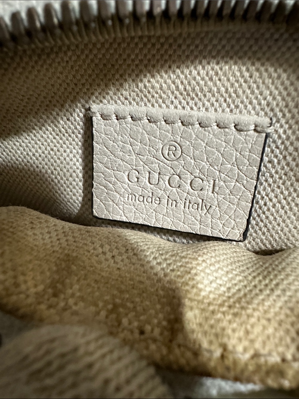 Gucci Off-White/Light Beige Leather Logo Web Belt/Body Bag - Picture 11 of 15